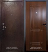 Входная металлическая дверь Кондор 2 (Итальянский орех). Вид снаружи и внутри