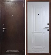 Входная металлическая дверь Кондор 2 (Ясень белый). Вид снаружи и внутри