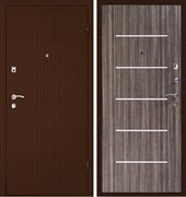Входная дверь Дверной Континент Синергия (Антик медь / Дуб сонома). Вид снаружи и внутри