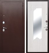 Входная металлическая дверь Ампир Зеркало (Антик Медь / Ясень белый)